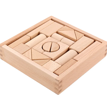 22 PC Natural Wooden Blocks